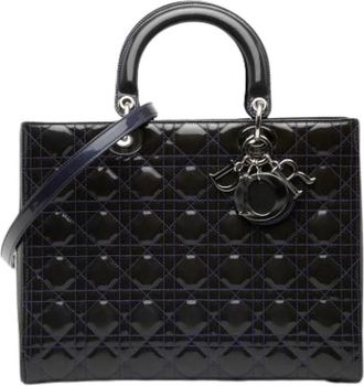 Dior Pre-owned Handbags, female, Purple, Size: ONE SIZE Pre-owned Lady Dior Handbag