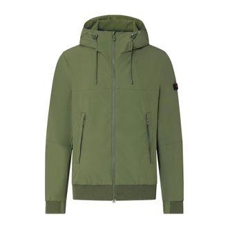 Peuterey Light Jackets, male, Green, Size: 2XL Hybrid Hooded Jacket