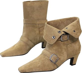Generic Winter Shoes Womens Boots Faux Suede Reversible 2 styling options Elegant Chunky heel 5cm Fashion Retro-numeric_4_point_5