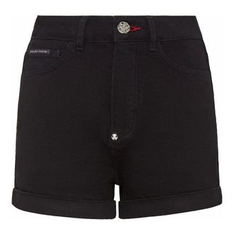 Philipp Plein Dames, Korte broeken, Zwart, Maat: W27 Denim
