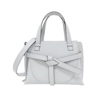 Loewe Pre-owned Gate Top Handle Mini Calf Handbag - Dames - Vintage Handtas - Wit - ONE Size - Leer - Vintage