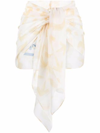 Off-white Arrows-motif beach skirt - Yellow