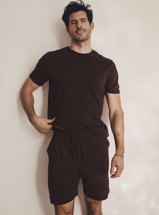 Le 31 Mens Brushed jersey pyjama short