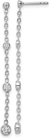 Diamond2Deal 14k Gold 1/2 ct Lab Grown Diamond Graduated Dangle Earrings VS Clarity, D-E Color