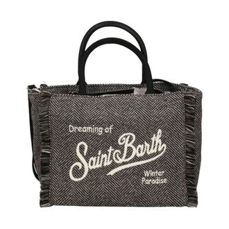 MC2 Saint Barth Tassen, Dames, Zwart, ONE Size, Wol, Colette Wool Hand Bag