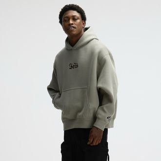 Nike New York Jets Rivalries Collection Oversized Tech Fleece Nike Mens NFL Pullover Hoodie in Grey | 05AGN05K72-NTF