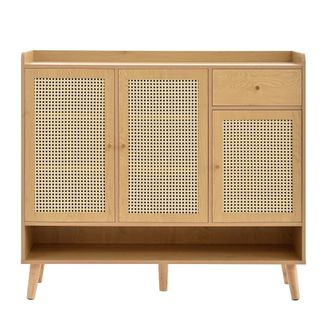 Urban Meuble Zapatero de rat&aacute;n natural, 120 cm, con caj&oacute;n