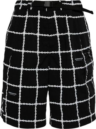 Undercover logo-print belted shorts - men - Nylon - 3 - Black