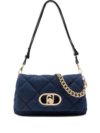 Liu Jo medium LaPuffy quilted denim chain shoulder bag - women - Cotton/Polyester/Polyester/Polyurethane Resin - One Size - Blue