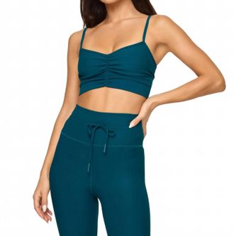 L*Space Soren Cinched Front Top In Teal