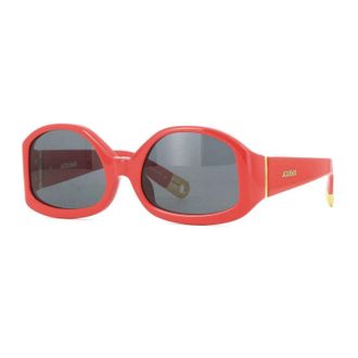Jacquemus Geometric Full Rim Sunglasses - Red