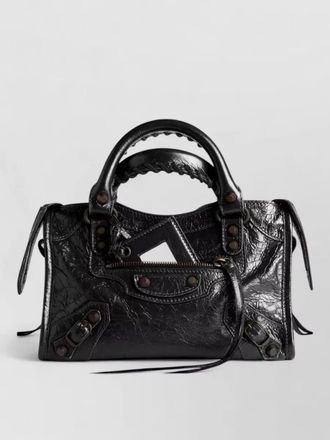 Balenciaga mini bag nylon detail silk top handles