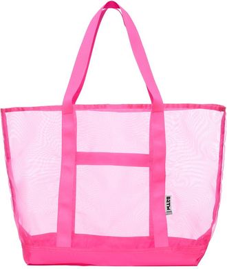Baboon to the Moon Mesh Tote in Hyper Pink at Nordstrom