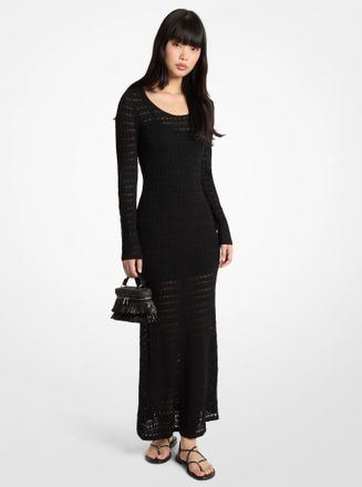 Michael Kors Pointelle Stretch Knit Maxi Dress