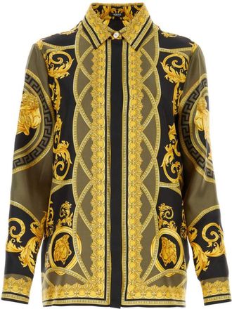 Versace Multicolor La Coupe Des Dieux Silk Shirt