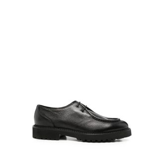 Doucal's Grained Leather Derby Shoes