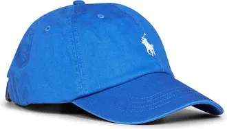 Polo Ralph Lauren Womens Baseball Cap Pony Embroidery Light Blue Hat
