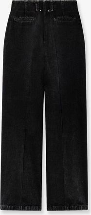 Golden Goose Womens Stone-Washed Cotton Trousers Black