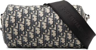 Dior 2022 Oblique Canvas Roller Messenger Bag crossbody bag - Blu