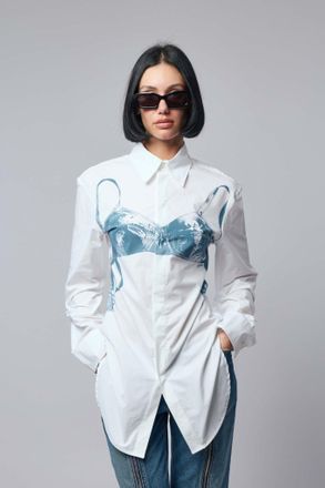 Jean Paul Gaultier Shirt Printed scanned Bra