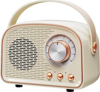 OEM Altavoz Bluetooth Retro, Altavoces Inal&aacute;mbricos Vintage, Blanco