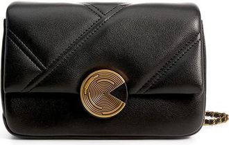 Generic Genuine Leather Crossbody Bag for Women Chain Purse Quilted Shoulder Bag Fashion Chain Leather Handbag Totes (Black)