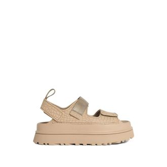 UGG Goldenglow Embossed Sandal - Dames - Schoenen - Beige - Maat: 41 EU Poliester