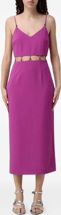 Patrizia Pepe Abito midi con cut-out - Viola