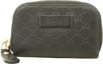 Gucci Black Leather Coin Purse/Coin Case (Pre-Owned)