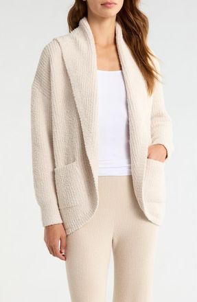 Barefoot Dreams CozyChic Ribbed Shawl Collar Cardigan in Bisque at Nordstrom, Size X-Large