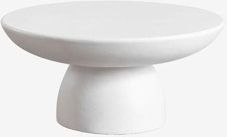 Sklum Mesa De Centro Para Jard&iacute;n Redonda &Oslash;70 Cm En Cemento Zenadia Sklum