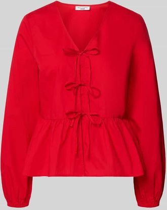 Marc O'Polo Denim Marc OPolo Denim Slim Fit Langarmbluse aus reiner Baumwolle in Rot, Gr&ouml;&szlig;e XL