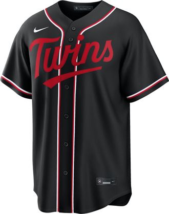 Nike Minnesota Twins Nike Mens MLB Replica Fashion Jersey in Black | RP260HM5TIS-JJ9