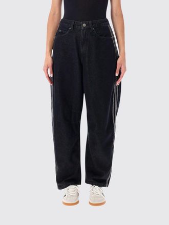 adidas Jeans wide leg relaxed fit a vita bassa in denim