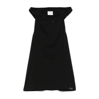 Courrèges Sleeveless Tops, female, Black, Size: XS Sleeveless Hooded Top