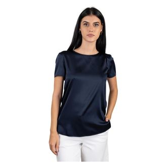 Max Mara T-Shirts, female, Blue, Size: XL Blouses & Shirts