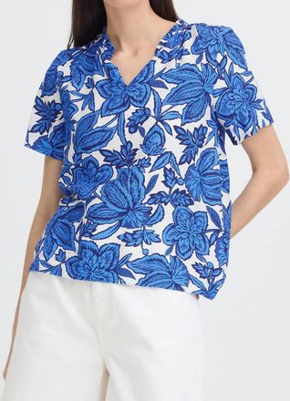 b.young Bethany Bloom Top In Blue