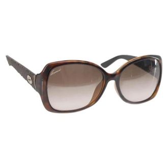 Gucci Pre-owned Accessories, female, Brown, Size: ONE SIZE Pre-owned Plastic Sunglasses