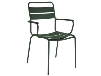 Schubiger M&ouml;bel Metall-Lattenstuhl Glarus mit Armlehne