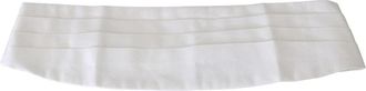 Dolce & Gabbana Zijden Satijnen Cummerbund - Heren - Riemen - Wit - 2XL - Satijn - Accessoires