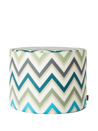 Missoni Home Pouf Watamu con motivo chevron - Bianco
