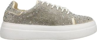 Corkys Footwear Womens Bedazzle Rhinestone Sneaker In Clear