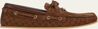 Gucci GG Suede Boat Shoes