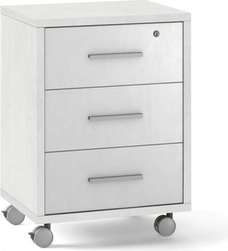 OEM C&oacute;moda De Oficina Con Tres Cajones Y Ruedas En Ossido White 51x41x H71 Cm