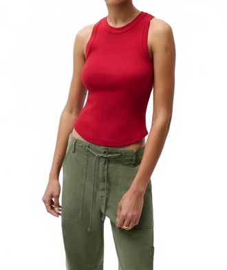 Pistola Denim Nissi Tank In Racer Red