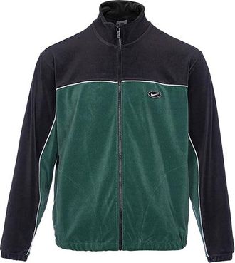 Nike SB Casual Logo Colorblock Velvet Skateboard Jacket Green DD0574-333