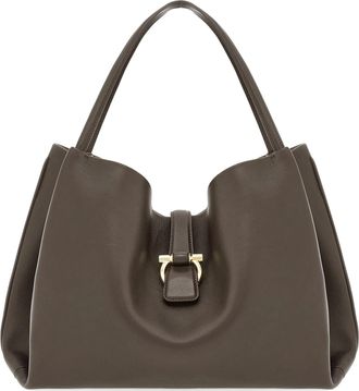Ferragamo Brown Tote M Medium Leather Totes