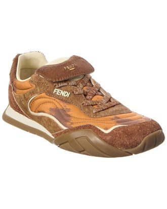 Fendi Fendi Wave Pulse Tech Fabric & Suede Sneaker