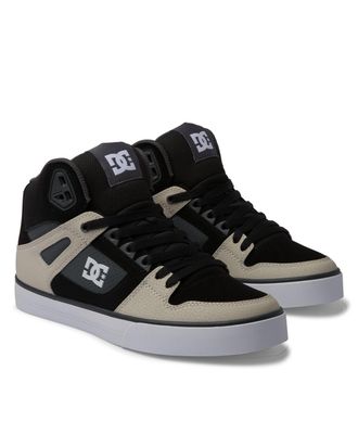 DC Sneaker DC SHOES Pure High-Top, Herren, Gr. 10,5 (44), bunt (schwarz, grau, braun), Obermaterial:Obermaterial: Leder / Futter: Textil / Aussensohle: G