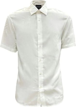 Emporio Armani Overhemden, Heren, Wit, XS, Witte Casual Shirt 3R1Cq 71Nwdz 0101